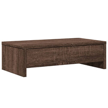 Monitorstandaard met lades 50x27x15 cm hout bruin eikenkleurig