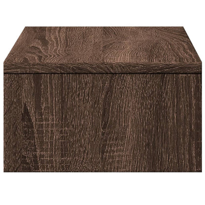Monitorstandaard met lades 50x27x15 cm hout bruin eikenkleurig