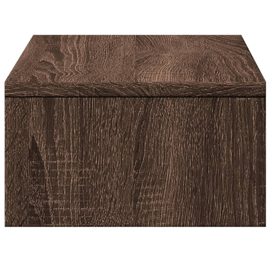 Monitorstandaard met lades 50x27x15 cm hout bruin eikenkleurig