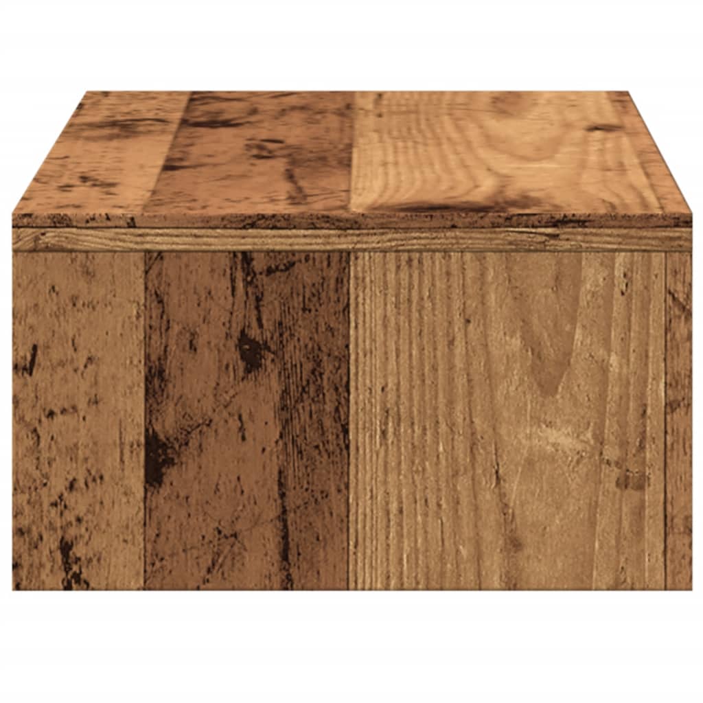 Monitorstandaard met lades 50x27x15 cm bewerkt hout oud hout