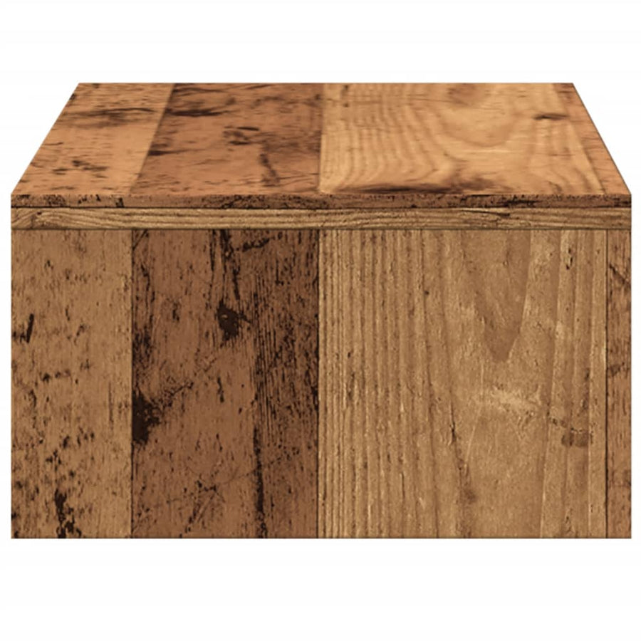 Monitorstandaard met lades 50x27x15 cm bewerkt hout oud hout