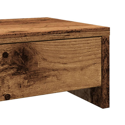 Monitorstandaard met lades 50x27x15 cm bewerkt hout oud hout