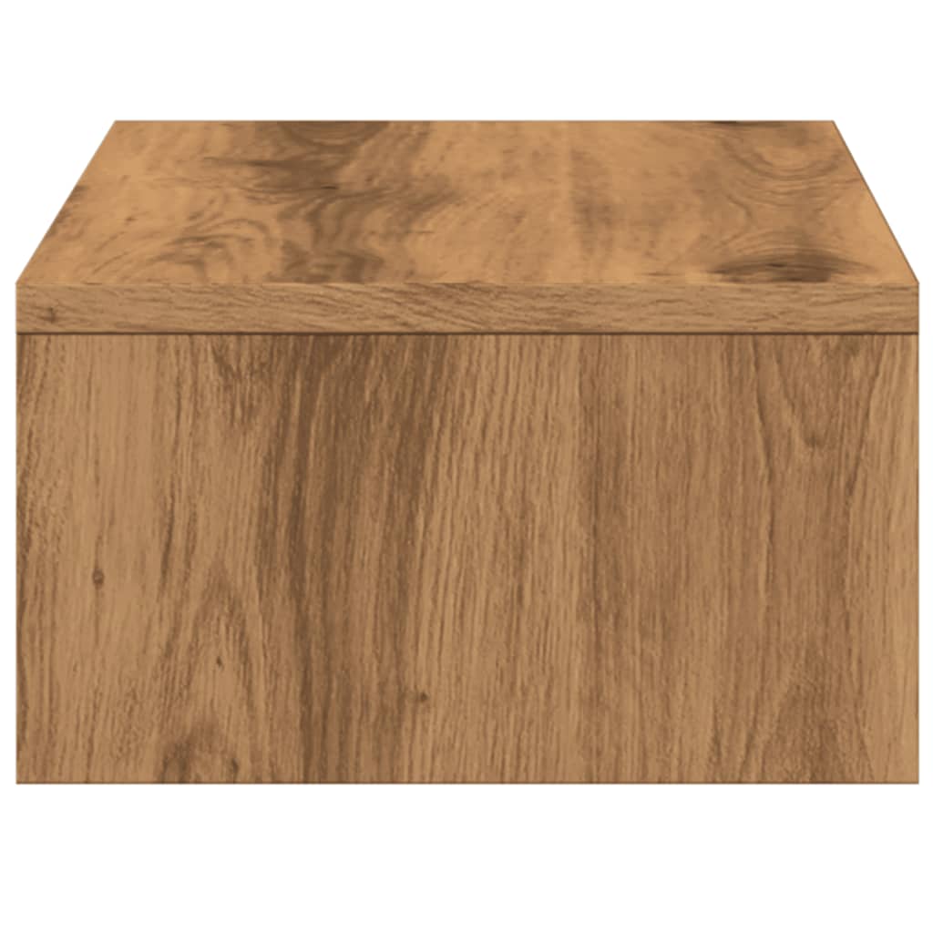 Monitorstandaard met lades 50x27x15 cm hout artisanaal eiken