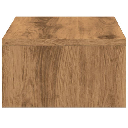 Monitorstandaard met lades 50x27x15 cm hout artisanaal eiken