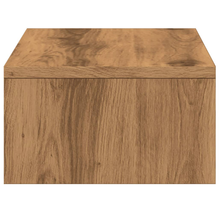 Monitorstandaard met lades 50x27x15 cm hout artisanaal eiken