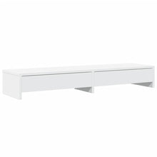 Monitorstandaard met lades 100x27x15 cm bewerkt hout wit