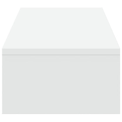 Monitorstandaard met lades 100x27x15 cm bewerkt hout wit