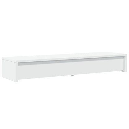 Monitorstandaard met lades 100x27x15 cm bewerkt hout wit