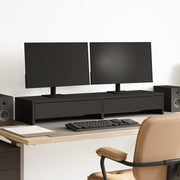 Monitorstandaard 100x27x15 cm bewerkt hout zwart