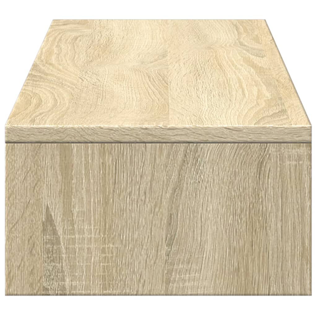 Monitorstandaard met lades 100x27x15 cm hout sonoma eikenkleur
