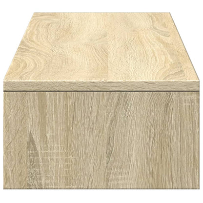 Monitorstandaard met lades 100x27x15 cm hout sonoma eikenkleur