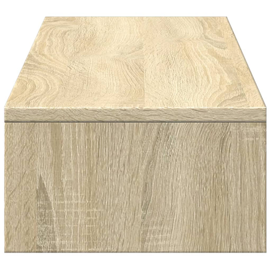 Monitorstandaard met lades 100x27x15 cm hout sonoma eikenkleur
