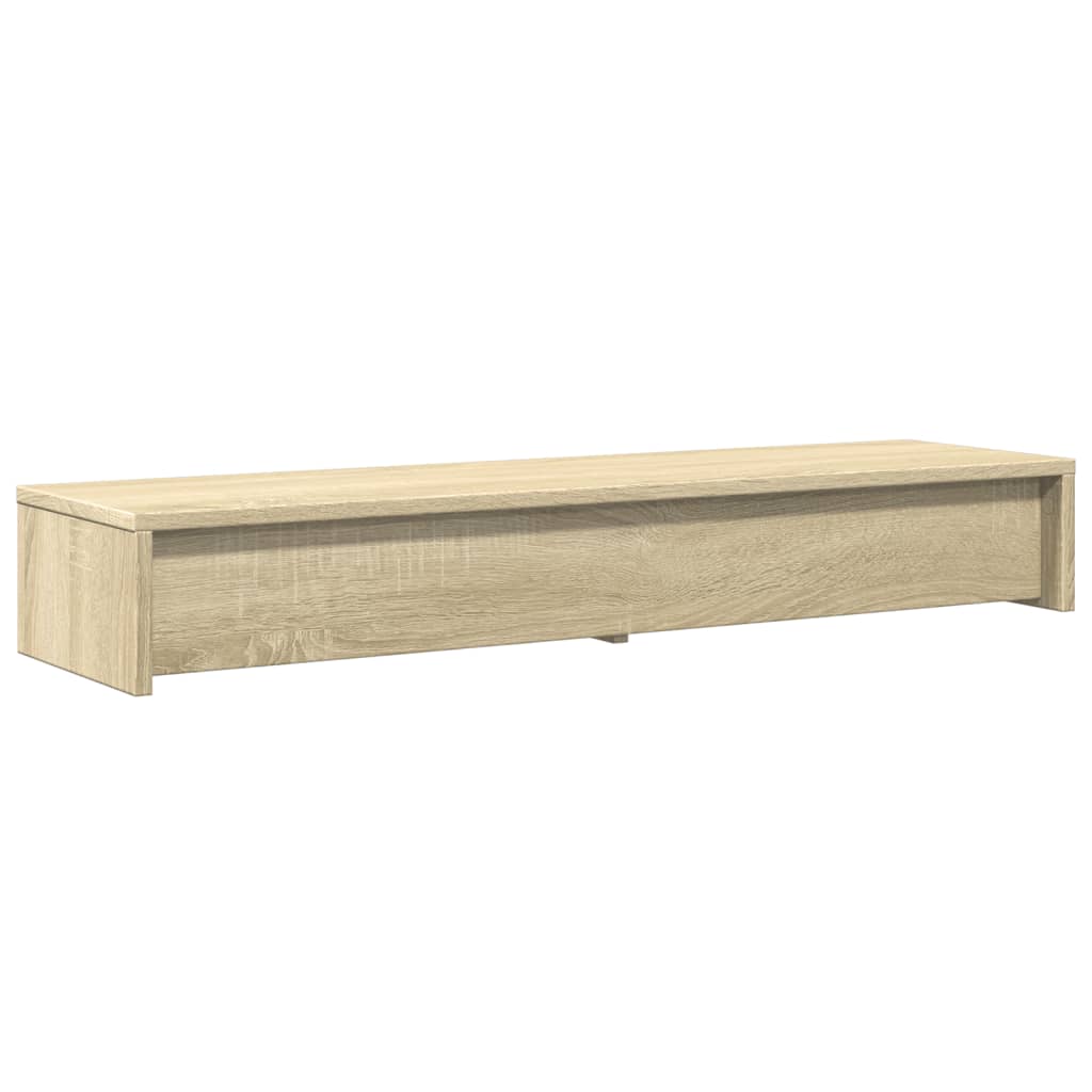 Monitorstandaard met lades 100x27x15 cm hout sonoma eikenkleur