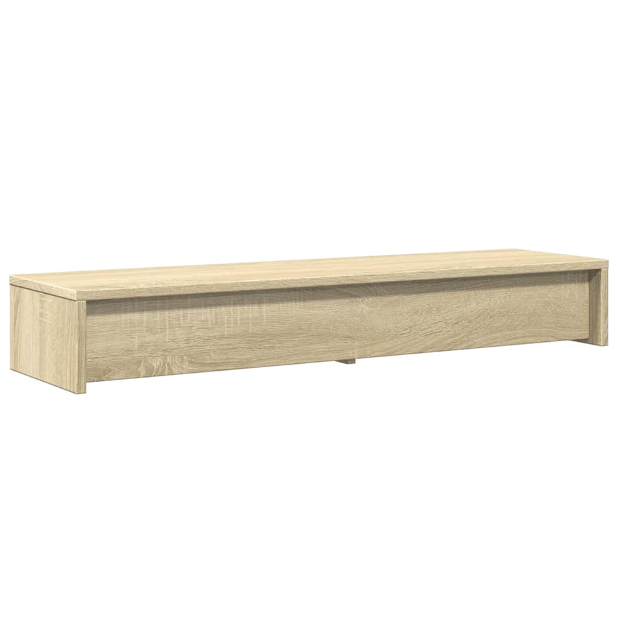 Monitorstandaard met lades 100x27x15 cm hout sonoma eikenkleur