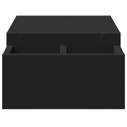 Monitorstandaard met opbergruimte 70x27x15 cm hout zwart