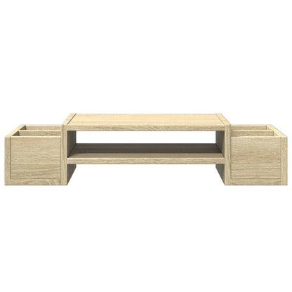 Monitorstandaard met opbergruimte 70x27x15 cm hout sonoma eiken
