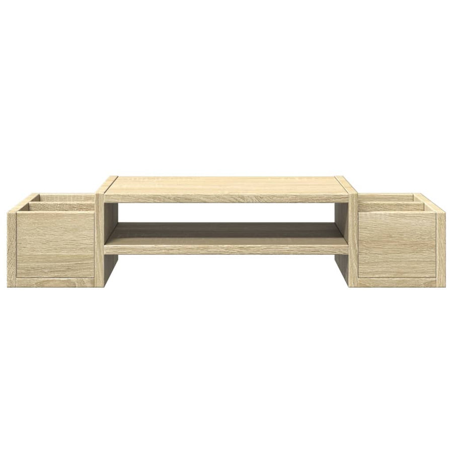 Monitorstandaard met opbergruimte 70x27x15 cm hout sonoma eiken