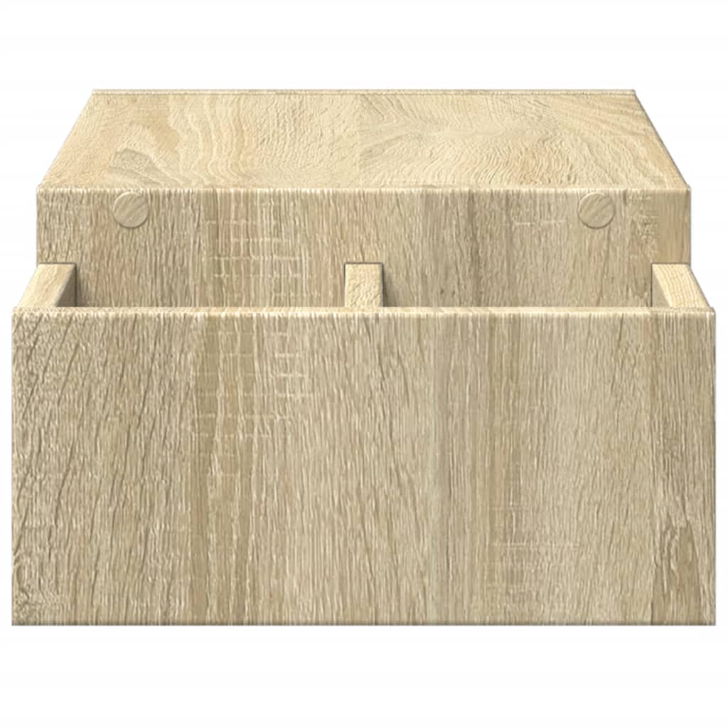 Monitorstandaard met opbergruimte 70x27x15 cm hout sonoma eiken