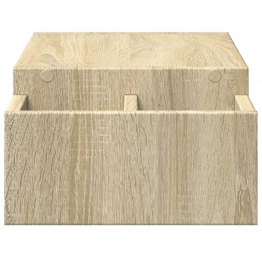 Monitorstandaard met opbergruimte 70x27x15 cm hout sonoma eiken