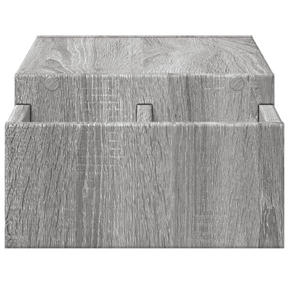 Monitorstandaard met opbergruimte 70x27x15 cm hout grijs sonoma