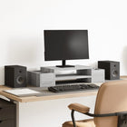 Monitor stand with storage 70x27x15 cm wood grey sonoma