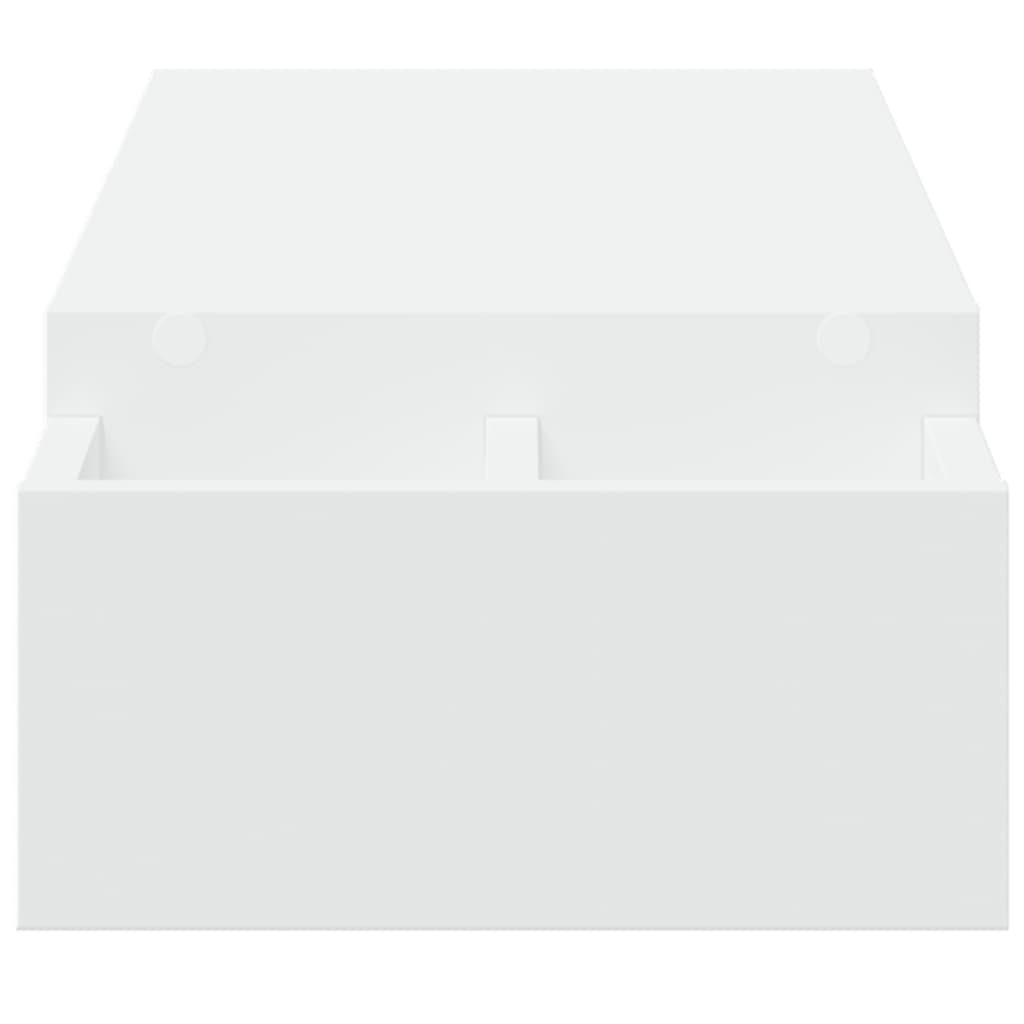 Monitorstandaard met opbergruimte 100x27x15 cm bewerkt hout wit