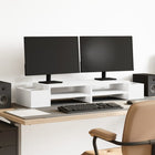 Monitor Stand with Storage 100x27x15 cm Engineered Wood White