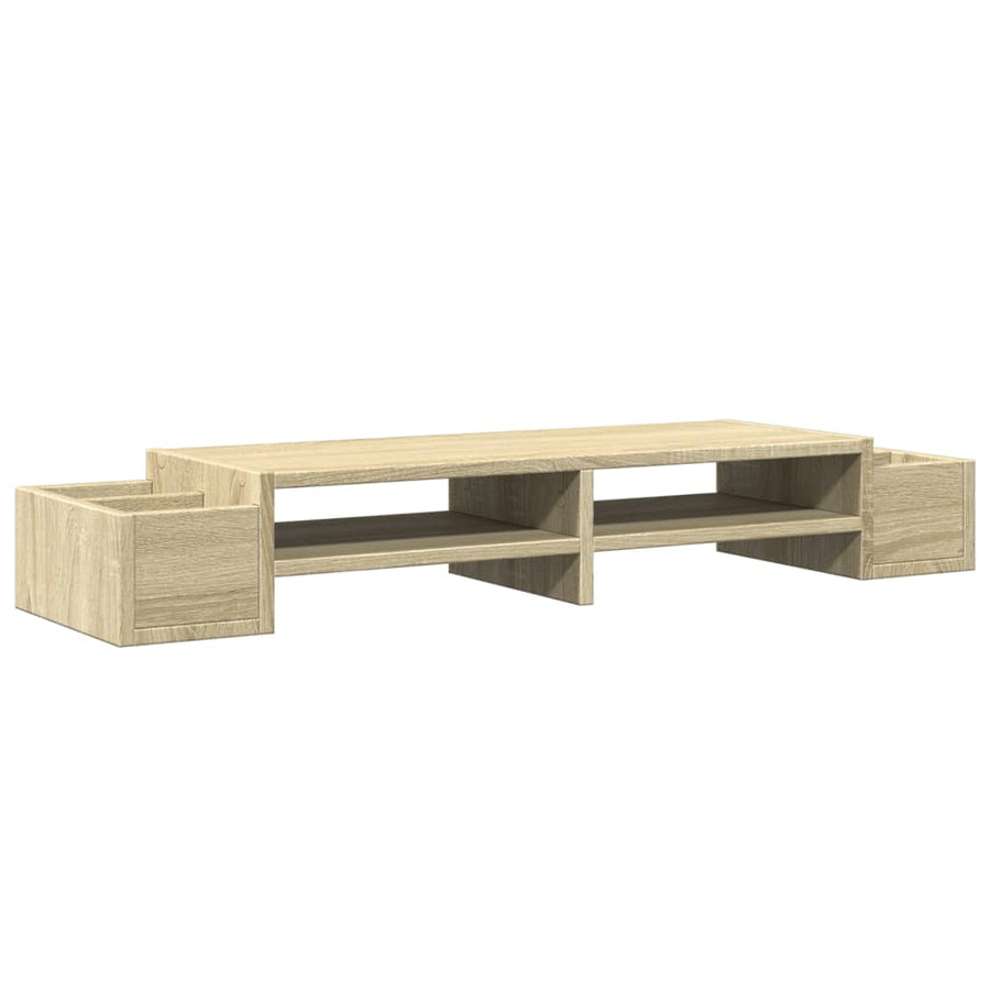 Monitorstandaard opbergruimte 100x27x15 cm hout sonoma eiken