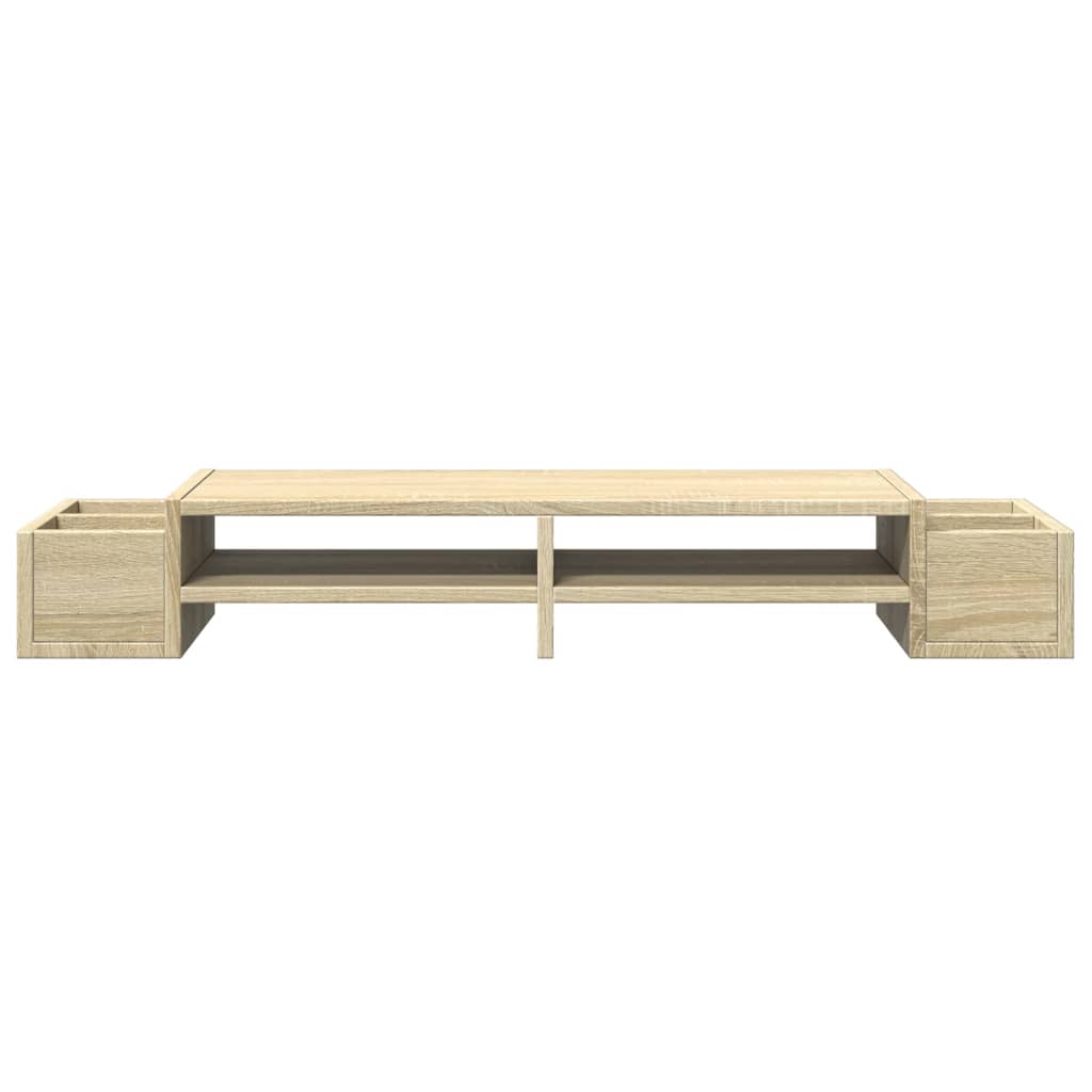 Monitorstandaard opbergruimte 100x27x15 cm hout sonoma eiken