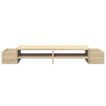 Monitorstandaard opbergruimte 100x27x15 cm hout sonoma eiken