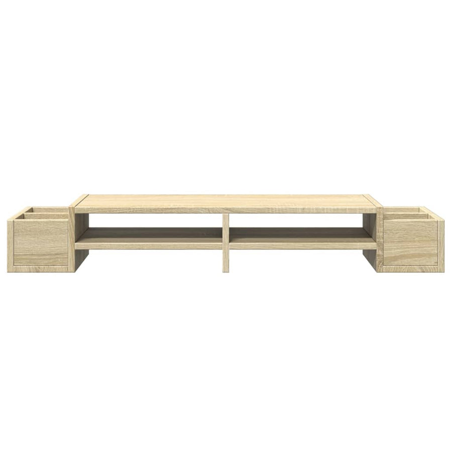 Monitorstandaard opbergruimte 100x27x15 cm hout sonoma eiken