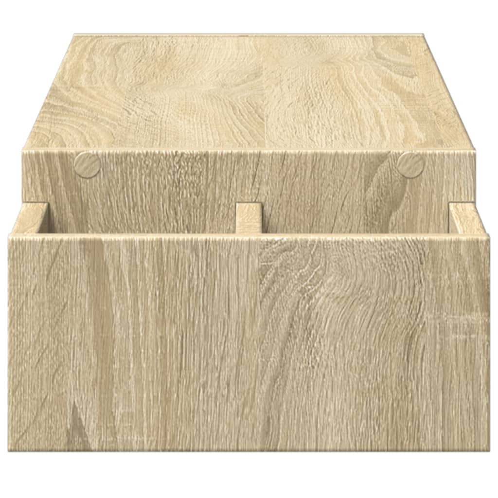 Monitorstandaard opbergruimte 100x27x15 cm hout sonoma eiken