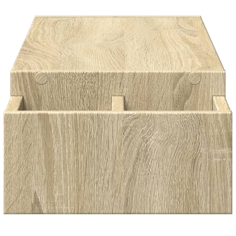 Monitorstandaard opbergruimte 100x27x15 cm hout sonoma eiken