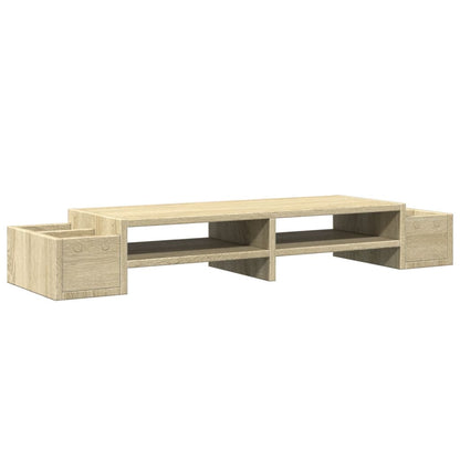 Monitorstandaard opbergruimte 100x27x15 cm hout sonoma eiken