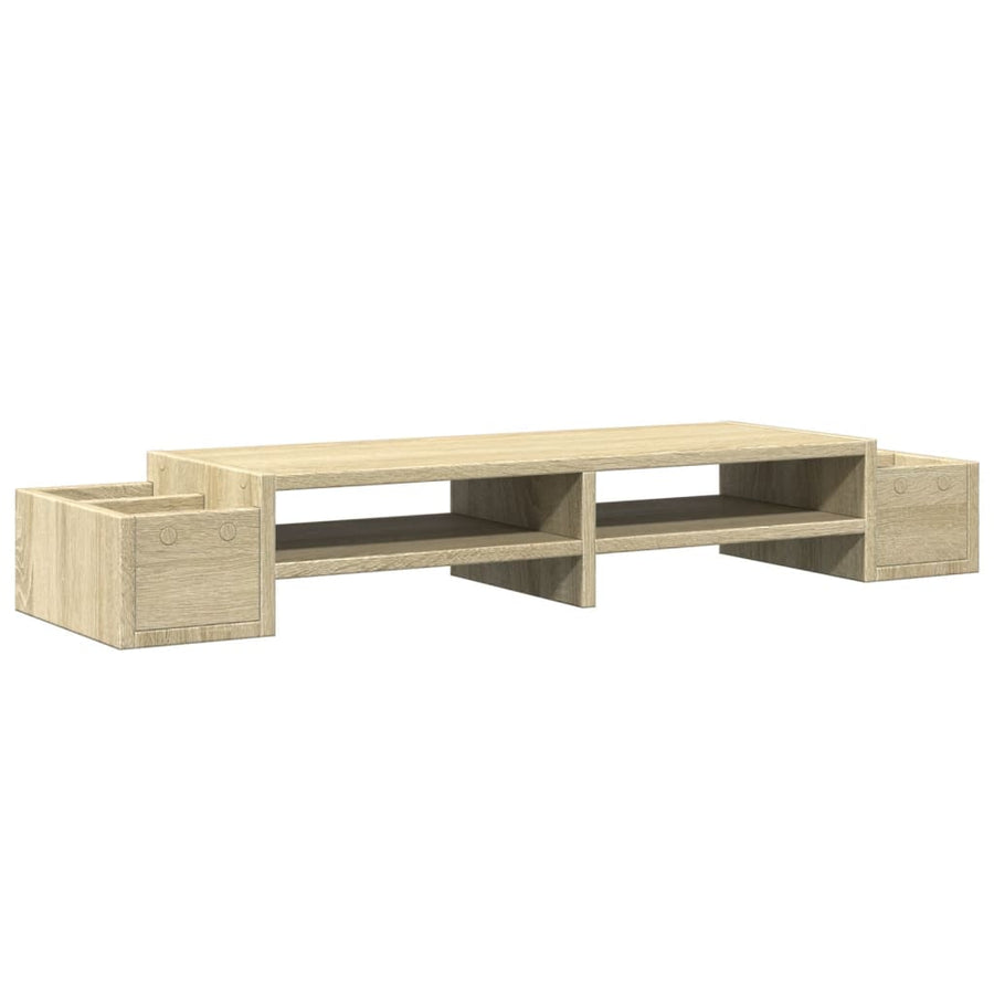 Monitorstandaard opbergruimte 100x27x15 cm hout sonoma eiken