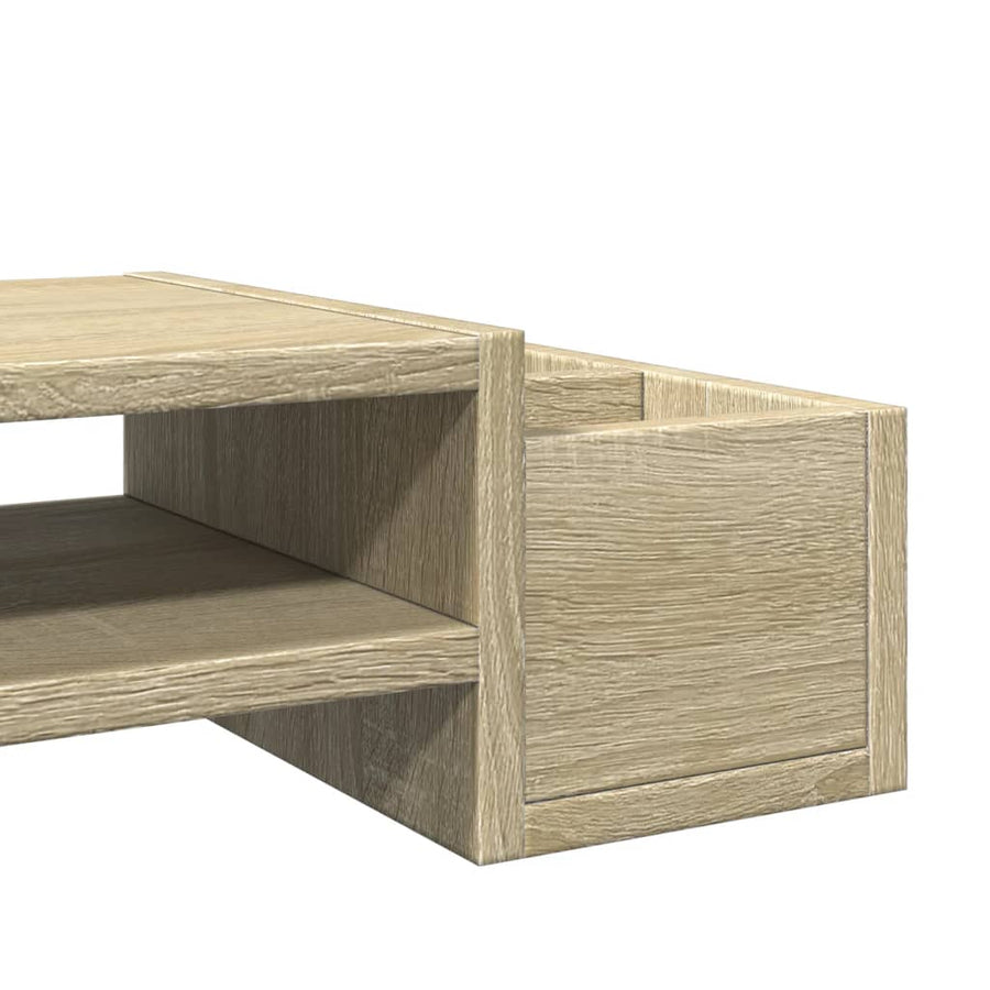 Monitorstandaard opbergruimte 100x27x15 cm hout sonoma eiken