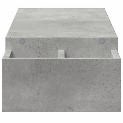 Monitorstandaard met opbergruimte 100x27x15 cm hout betongrijs