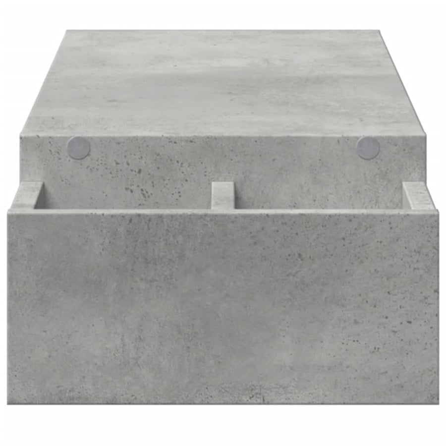 Monitorstandaard met opbergruimte 100x27x15 cm hout betongrijs