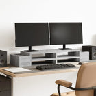 Monitorstandaard 100x27x15 cm hout grijs sonoma
