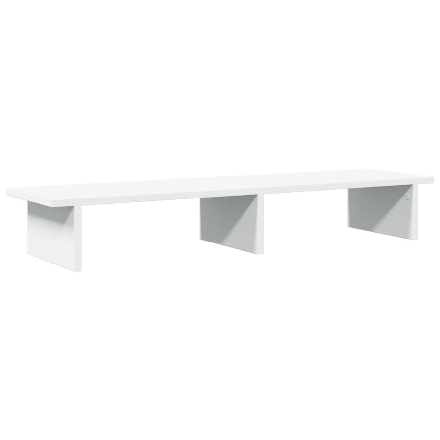 Monitorstandaard 100x27x15 cm bewerkt hout wit