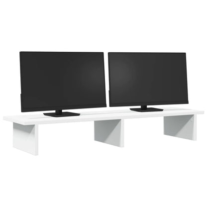Monitorstandaard 100x27x15 cm bewerkt hout wit