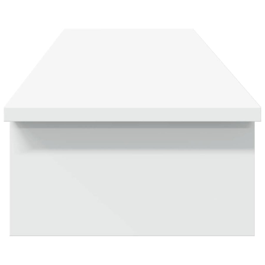 Monitorstandaard 100x27x15 cm bewerkt hout wit