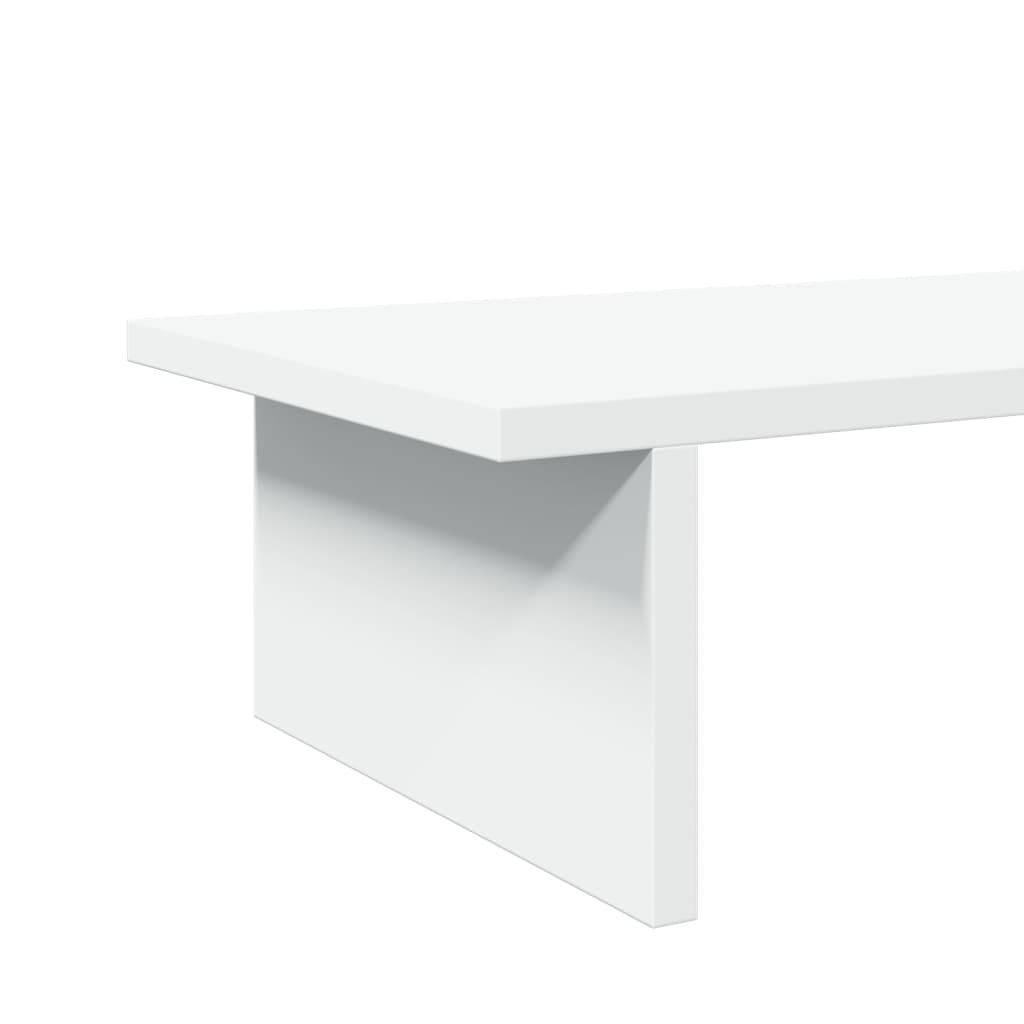 Monitorstandaard 100x27x15 cm bewerkt hout wit