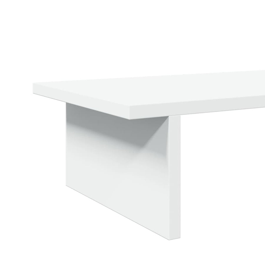 Monitorstandaard 100x27x15 cm bewerkt hout wit