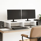 Monitorstandaard 100x27x15 cm bewerkt hout wit