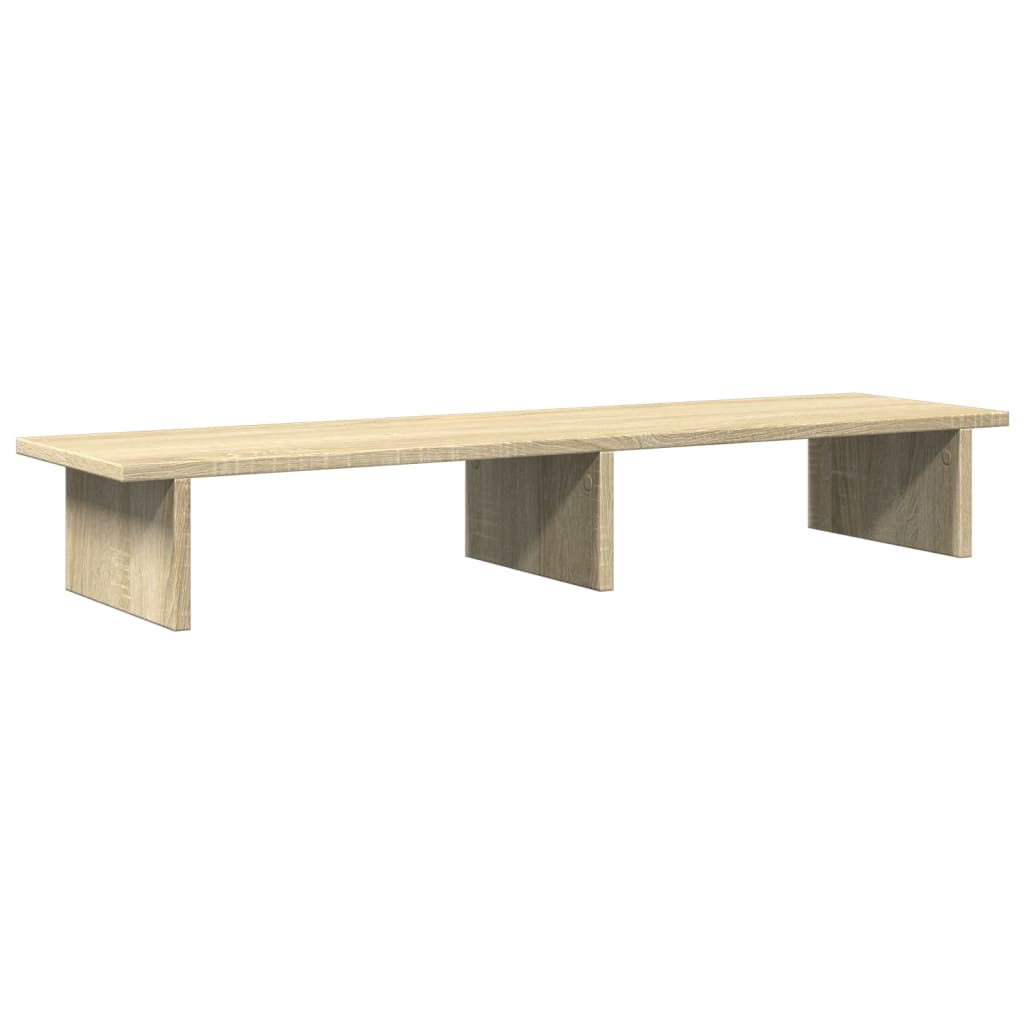 Monitorstandaard 100x27x15 cm bewerkt hout sonoma eikenkleurig