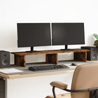 Monitorstandaard bewerkt hout 100x27x15 cm