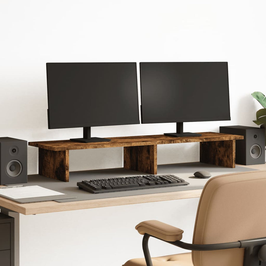 Monitorstandaard Bewerkt Hout Kleurig 100 x 27 x 15 cm