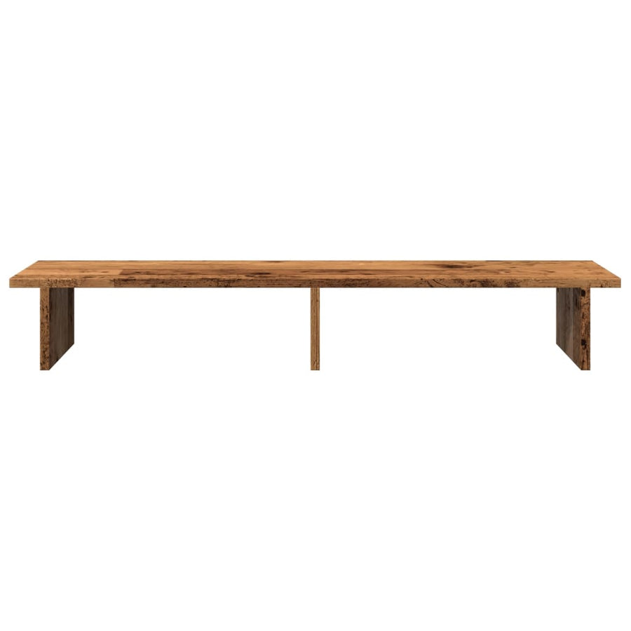 Monitorstandaard 100x27x15 cm bewerkt hout oud houtkleurig