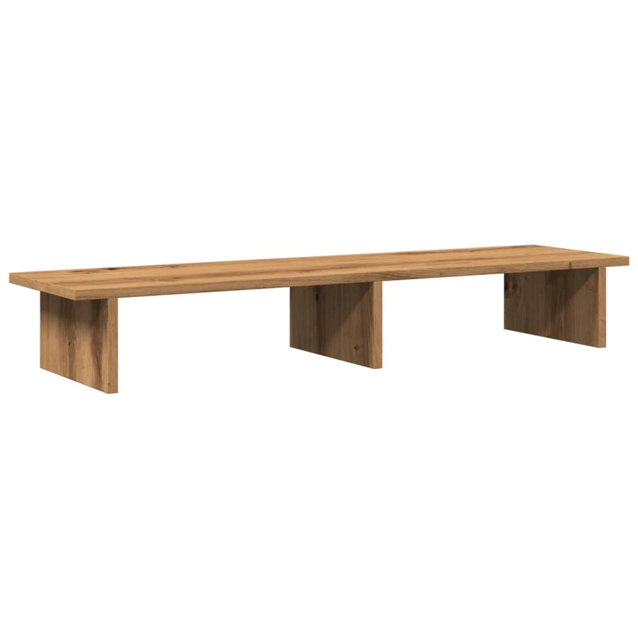 Monitorstandaard 100x27x15 cm bewerkt hout artisanaal eiken